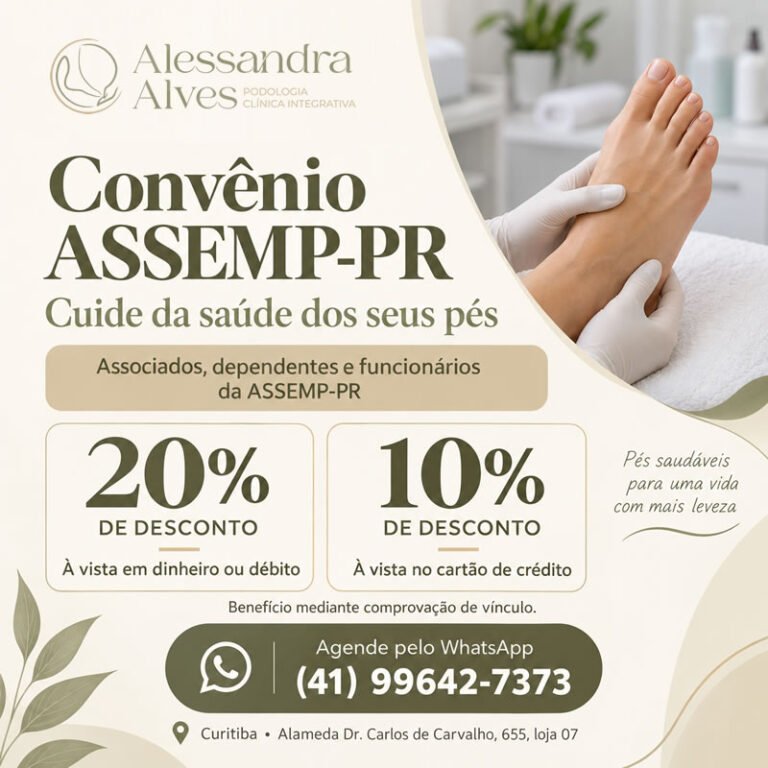 Convenio ASSEMP PR descontos em podologia em Curitiba